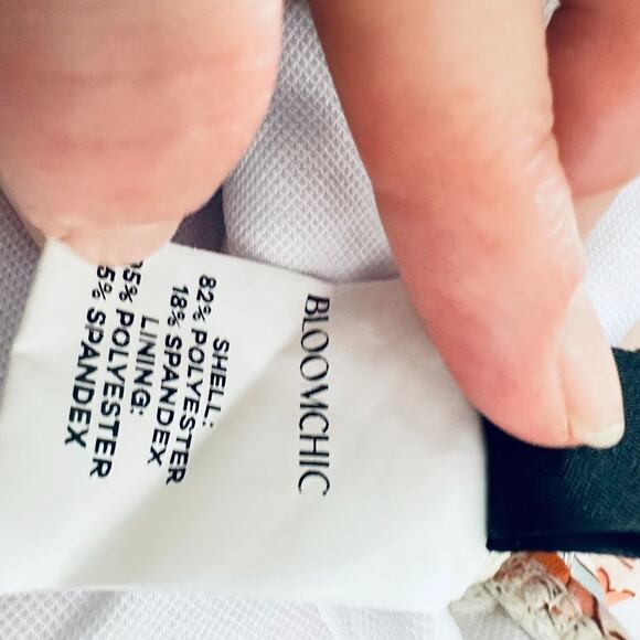 Bloomchic Sleeveless Swim Dress Orange Floral Print Size 14-16 Padded Boho Beach - Picture 8 of 9